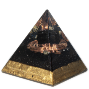 Pirâmide Orgonite Turmalina Negra – Proteção & Prosperidade