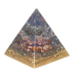 Orgonite Pirâmide Pirita - Prosperidade Abundância e Saúde